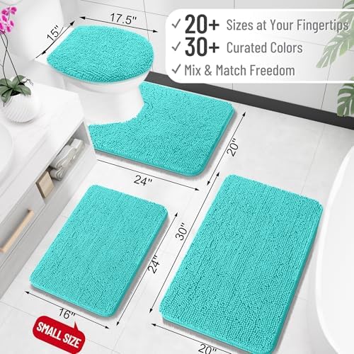 OLANLY Small Bathroom Rugs 30x18, Extra Soft Absorbent Chenille Bath Rugs - Image 2