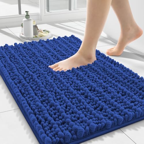Smiry Bathroom Rugs 24X16, Extra Soft Rubber Backing Chenille Bath Mats by Smiry