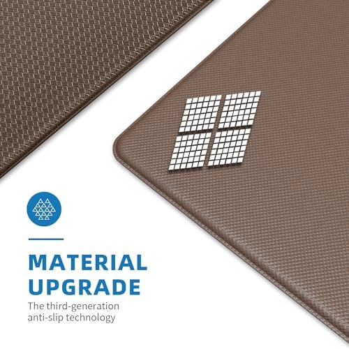 Kitchen Mats for Floor, Extra Long Anti-Fatigue Kitchen Rug, Brown - Image 5