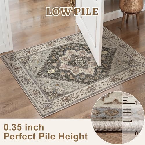 Tangsoo 2x6 Washable Runner Rugs for Hallway, Vintage Non Slip Rug Runners - Image 3