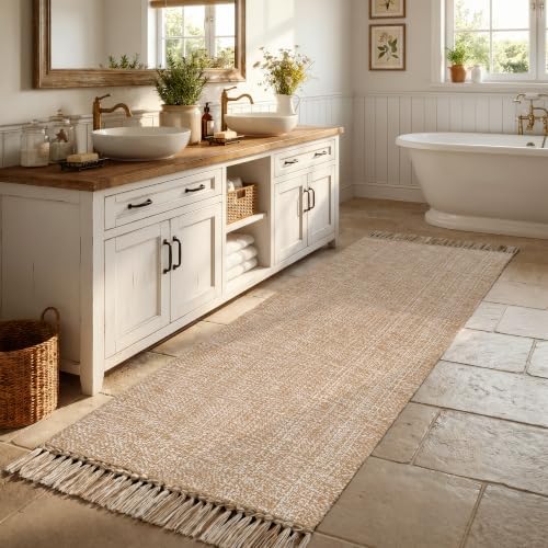 Collive Boho Hallway Runner Rug, 2.6' x 7' Washable Bathroom Mats - Image 3