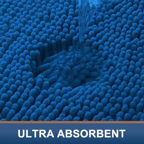 Smiry Bathroom Rugs 24X16, Luxury Chenille Extra Soft Absorbent Bath Mat - Image 4