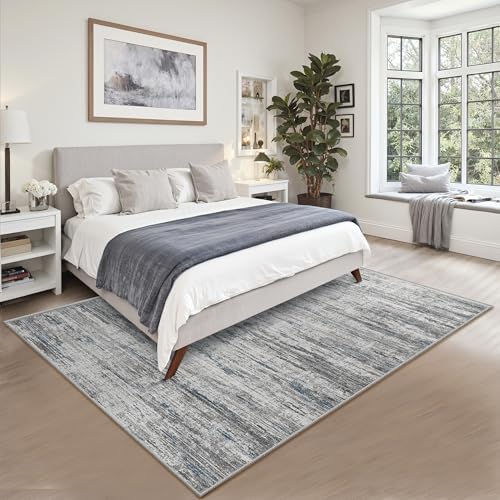 5x7 Area Rugs - Ultra-Thin Washble Rugs,Non-Slip Low Pile Abstract Print Rugs for Living Room,Home Office Decor,Stain Resistant Machine Washable Area Rug - Image 6