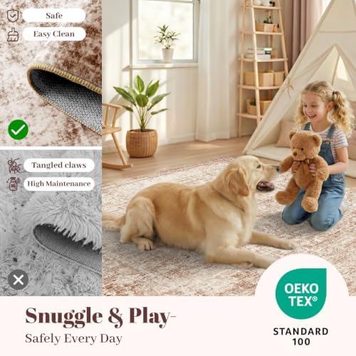 Homemate Washable Rug 4x6 Area Rugs - Vintage Rugs for Living Room - Image 6