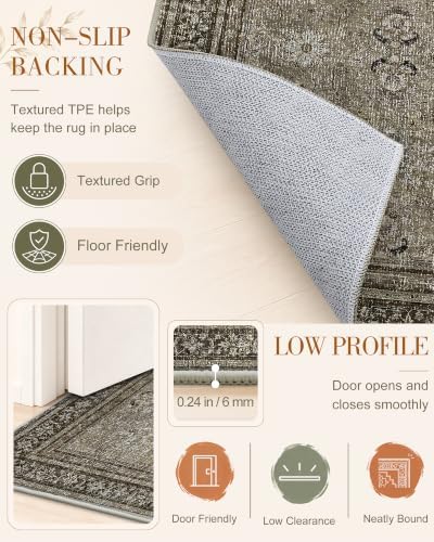 OLANLY 2x3 Washable Small Rug Non Slip Indoor Door Mat for Entryway Bedside - Image 7