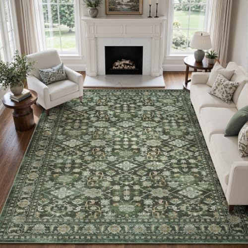 DCX Distressed Vintage Washable 5x7 Area Rug - Image 2