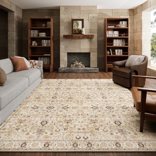 Machine Washable Rugs for Living Room: 6x9 Area Rugs for Bedroom by NoiFamo