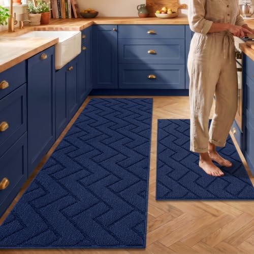 hicorfe Kitchen Runner Rug,20"x59"+20"x32" Kitchen Set,Non-Slip Kitchen Mat by Hicorfe