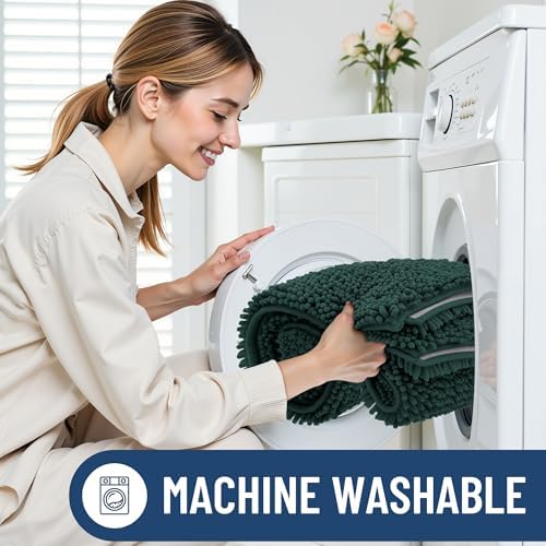 Smiry Bathroom Rugs 48X32, Luxury Chenille Extra Soft Absorbent Bath Mat - Image 6