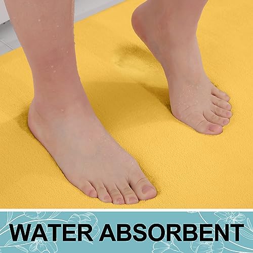 Smiry Memory Foam Bath Mat 47x20, Extra Soft and Absorbent Bathroom Rugs - Image 5