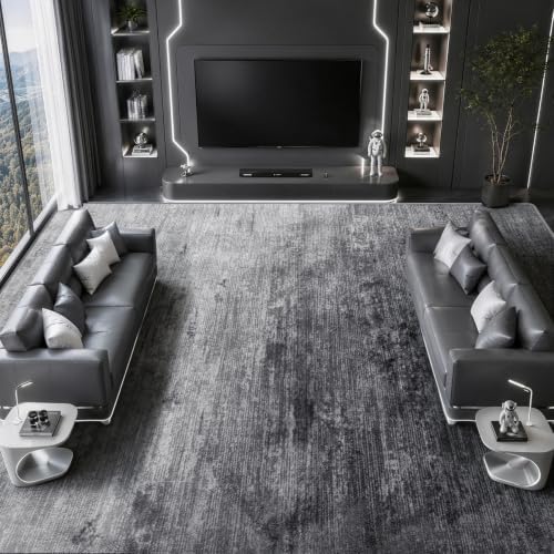 LIANLAM Silver Infused Self-Cleaning Area Rug for Living Room (8x10,Gray) by LIANLAM