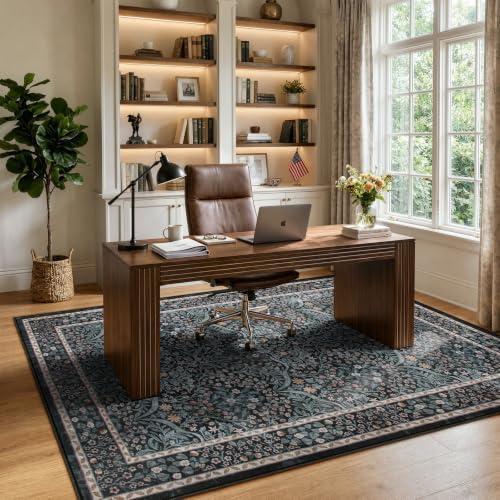 Lahome Black Rug for Bedroom, Soft Washable 5x7 Area Rugs for Living Room - Image 3