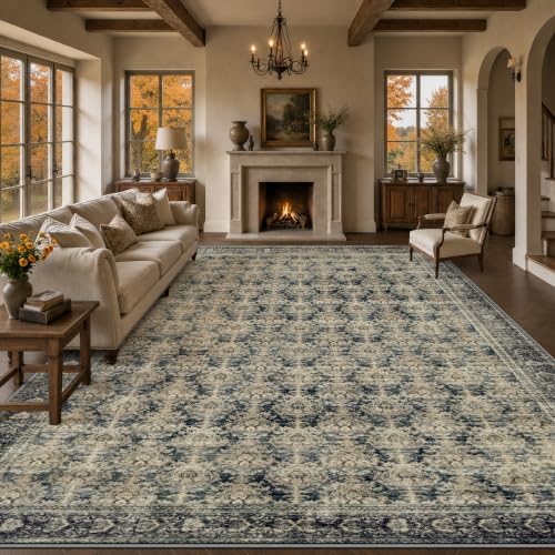 10x14 Area Rugs Living Room: Washable Vintage Rug for Bedroom by Unknown