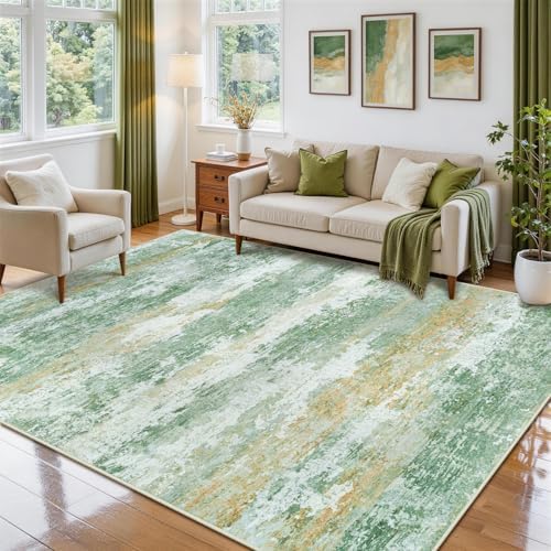 Aelenmu 5x7 Area Rugs for Living Room Washable Bedroom Dining Room Green - Image 3