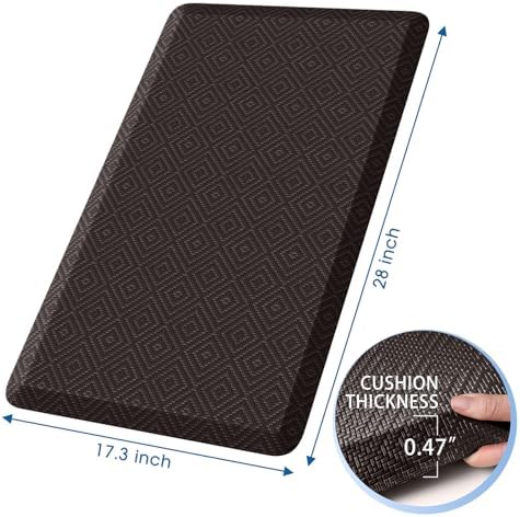 Anti-Fatigue Kitchen Mats for Floor Standing and Comfort Desk Mats 17"x28" - Image 2