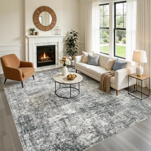 kakania Washable 7x9 Area Rug for Living Room: Abstract Modern Home Decor - Image 3