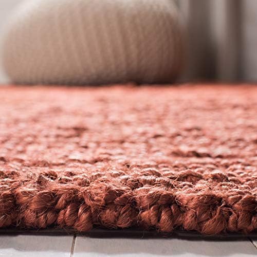 SAFAVIEH Natural Fiber Square Rug 4', Jute Knotted Rust NF447C - Image 4