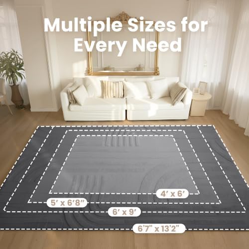 Huloo Sleep Baby Mat for Floor,Extra Large 6'7" x 13'2" Play Rug,Charcoal - Image 6