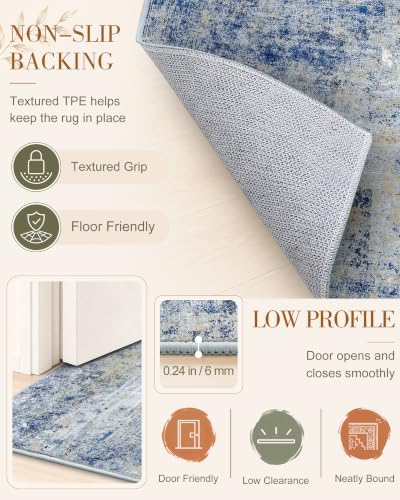 OLANLY 2x3 Washable Small Rug Non Slip Indoor Door Mat for Entryway Bedside - Image 7