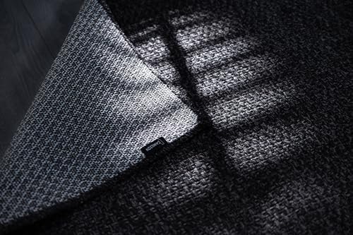 CAMILSON Easy Jute Rug 8x10, Indoor Outdoor Dark Gray Black Farmhouse Area Rugs for Living Room Patio and Kitchen Rug Solid Boho Woven Design Easy-Cleaning Washable Outside Carpet Alfombras (8 x 10) - Image 4