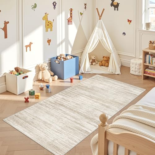 3x6 Runner Rug Non Slip,Washable Hallway Runner Rug,Brown - Image 4