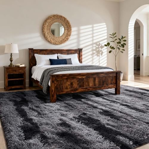9x12 Ft Extra Large Shag Rugs for Living Room, Ultra Soft Fluffy Furry Area Rugs for Bedroom Indoor Floor, Aesthetic Carpet for Kids Home Decor (Black) - Image 3