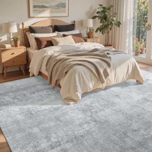 4x6 Ft Abstract Washable Area Rugs for Living Room Grey - Image 4