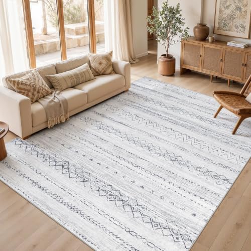 cotiled Boho 7x9 Area Rug for Living Room: Large Moroccan Washable Rug by COTILED