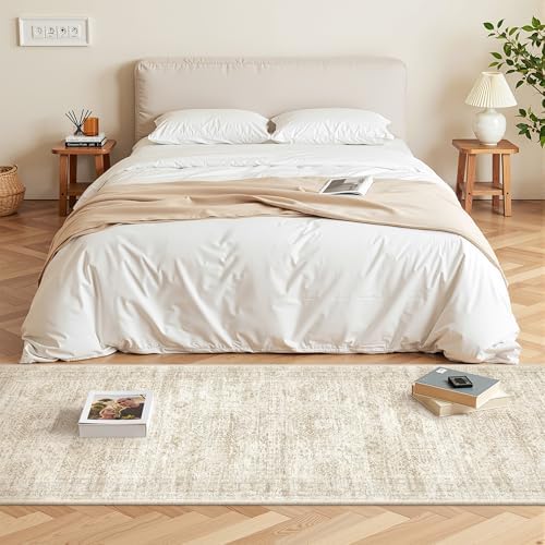 2x5 Rug Runners for Hallways Non Slip,Kitchen Rugs,Beige - Image 5