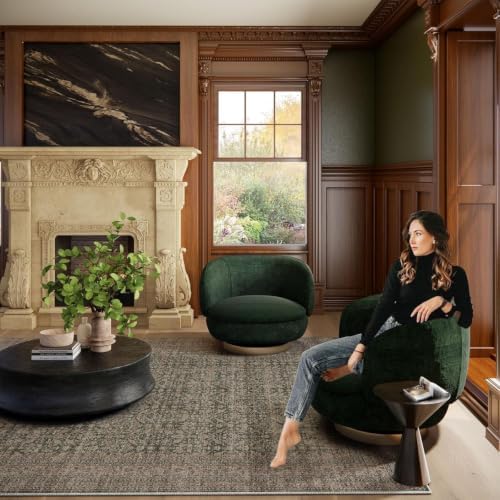 palohom 10x12 Area Rugs for Living Room: Large Area Rug Washable Stain Resistant Non Slip Distressed Vintage Rug Low Pile Faux Wool Soft Rug for Bedroom Farmhouse Dining Room Nursery Kids Playroom - Image 7