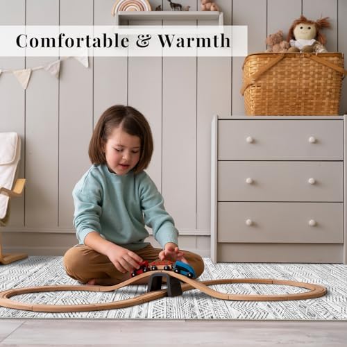 2'6x14 Runner Rug Washable Moroccan: Non Slip Hallway Long Floor Mat Gray - Image 3