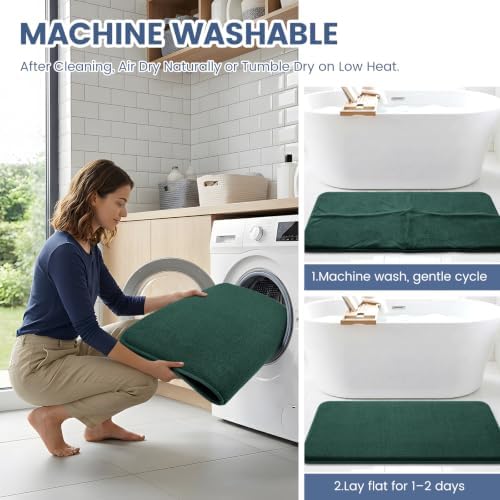 Smiry Memory Foam Bath Mat 40x24, Extra Soft Absorbent Bathroom Rugs - Image 6
