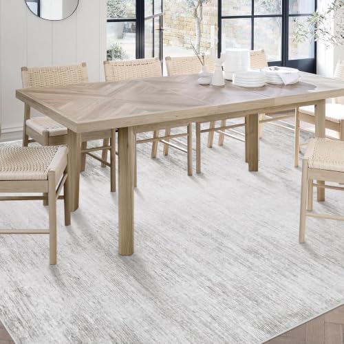 Area Rugs 6x9 Living Room: Washable Rug Modern Abstract Large Rugs Soft Non Slip Neutral Rug Stain Resistant Indoor Carpet for Bedroom Kitchen Dining Room Nursery Home Rugs(Grey,6'x9') - Image 4