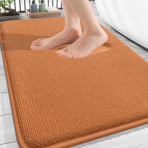 OLANLY Thick Memory Foam Bathroom Rugs 30x20, Soft Absorbent Bath Mat, Clay by OLANLY