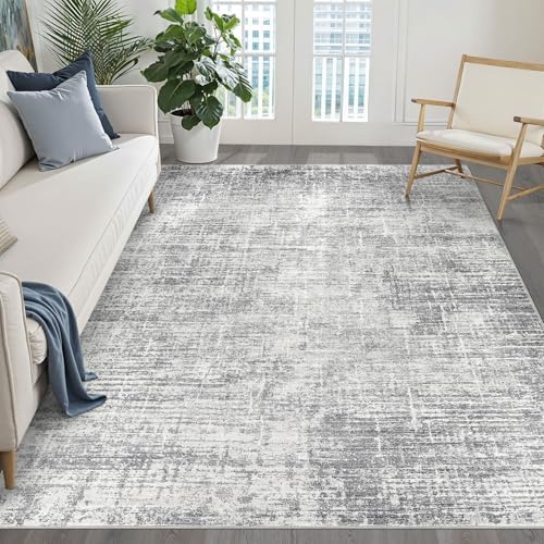 LOONGRUG 5x8 Area Rug Washable Neutral Modern Rug for Living Room Grey by LOONGRUG