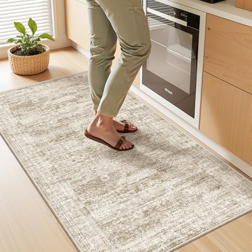 2x4 Rug Runners for Hallways Non Slip,Brown - Image 3