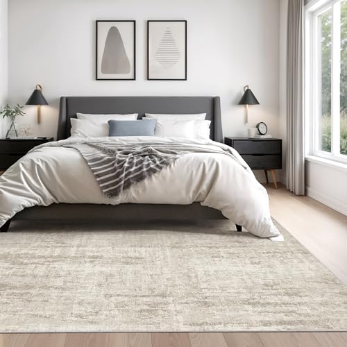 Valenrug 8x10 Area Rugs for Living Room, Abstract Large Washable Rug Beige - Image 3