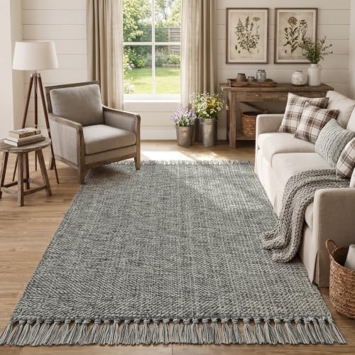 Collive 4' x 6' Bedroom Area Rug, Modern Farmhouse Indoor Outdoor Rugs - Image 6