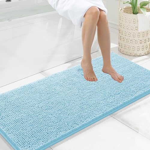 Smiry Bathroom Rugs 47X20, Luxury Chenille Extra Soft Absorbent Bath Mat by Smiry