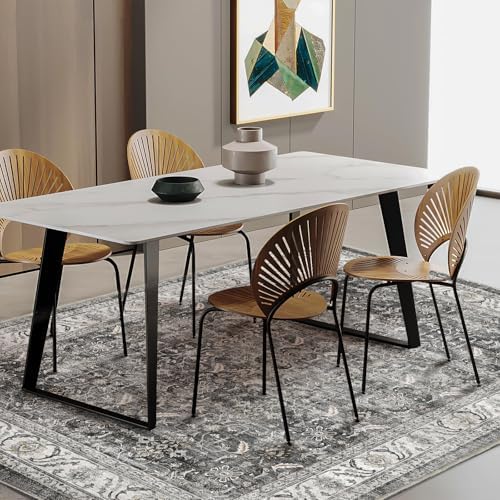 CHAMPLANT Area Rug 5'x7' Washable Rug Vintage Traditional Floor Cover Thin Retro Kitchen Indoor Distressed Non Slip Carpet for Living Room Bedroom Dining Room - Image 2