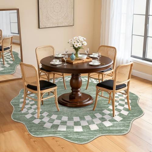 GarveeHome 6ft Washable Round Rug for Entryway Modern Bedroom Circle Rug - Image 3