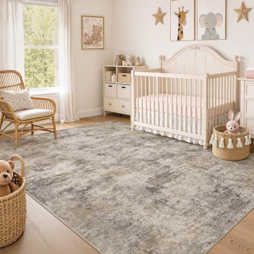 Nakagishi Boho 6x9 Area Rug Living Room Rugs Machine Washable Brown Grey - Image 7