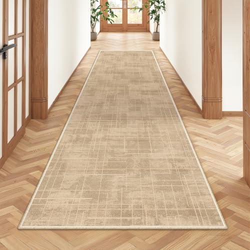 2'6'' x 8' Runner Rug Non Slip,Washable Kitchen Rugs,Brown - Image 3