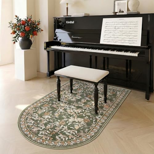 jinchan Arched 3x5 Floral Vintage Washable Area Rug, Green - Image 6