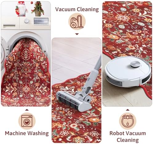 Yamaziot 2x8 Christmas Runner Rug Washable Christmas Holiday Carpet Runner - Image 4