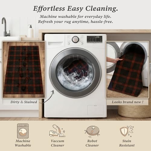 Easy Jute 2x3 Entryway Rug, Buffalo Plaid Washable Non Slip - Image 5