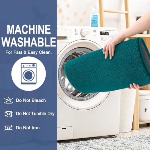 OLANLY Memory Foam Large Bathroom Rugs 59x35, Absorbent Bath Mat, Deep Lake - Image 6