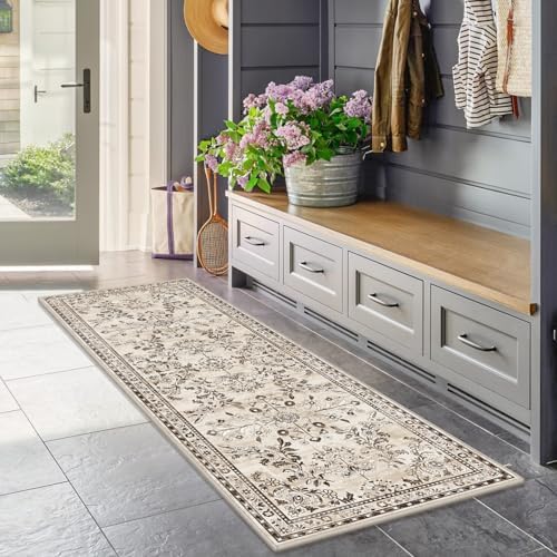 Yamaziot 2x3 Washable Entryway Rug Non Slip Indoor Door Mat, Brown - Image 5