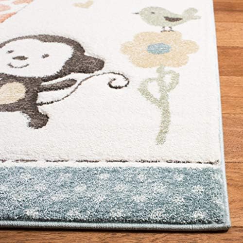 SAFAVIEH Carousel Kids Collection Runner Rug - 2'3" x 6', Ivory, Animal Design, Non-Shedding & Easy Care, Ideal for High Traffic Areas for Boys & Girls in Playroom, Nursery, Bedroom (CRK120A) - Image 5