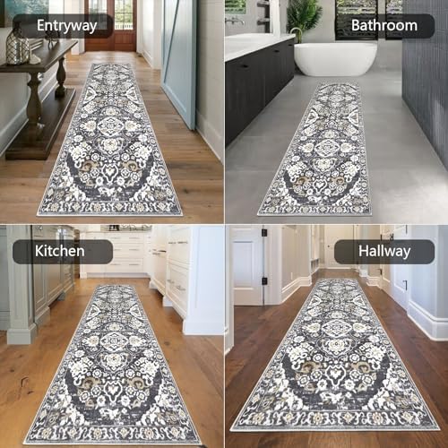 HEBE Hallway Runner Rug 2'8''x8', Washable Non Slip Kitchen Rug Runner - Image 5